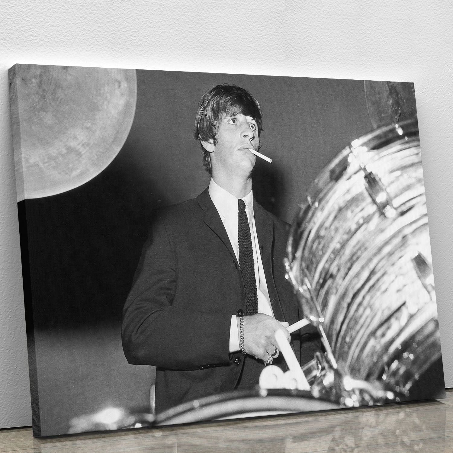 Ringo Starr playing the drums Canvas Print or Poster - Canvas Art Rocks - 1