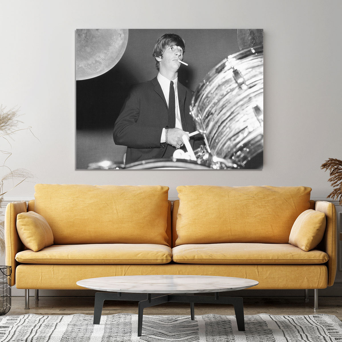 Ringo Starr playing the drums Canvas Print or Poster - Canvas Art Rocks - 4