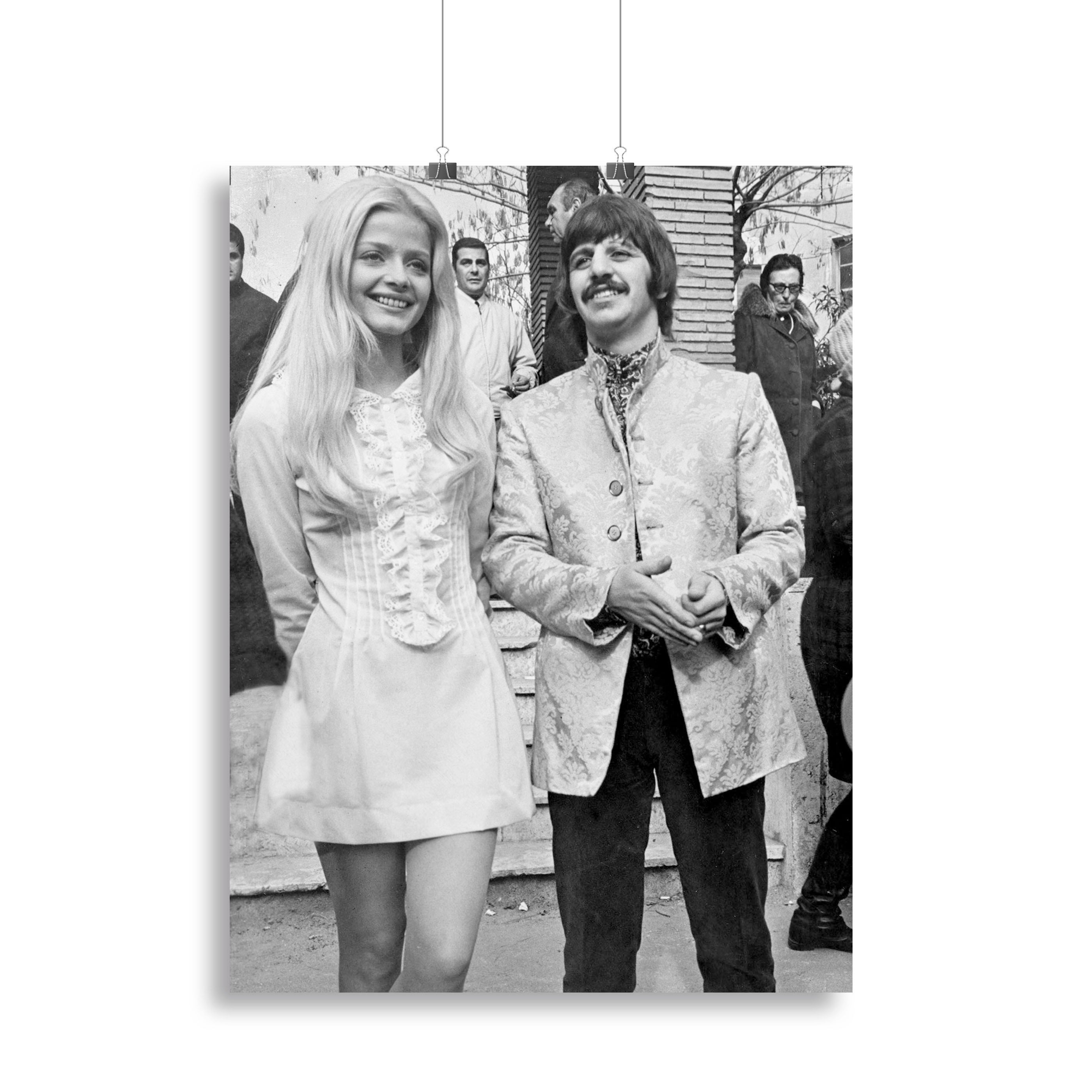 Ringo with actress Ewa Aulin Canvas Print or Poster - Canvas Art Rocks - 2