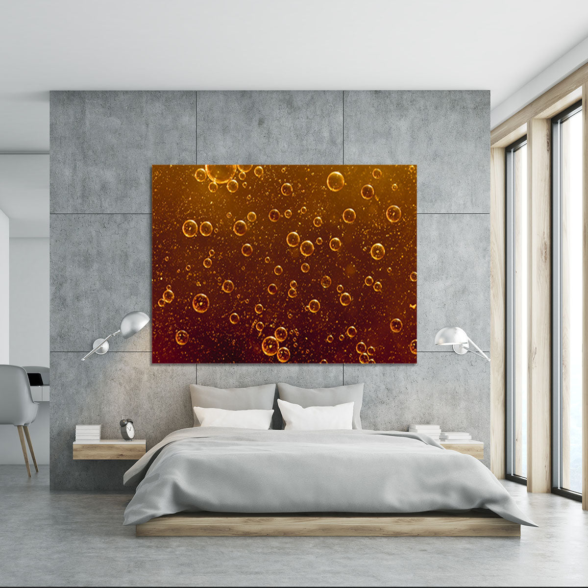 Rising orange bubbles Canvas Print or Poster - Canvas Art Rocks - 5