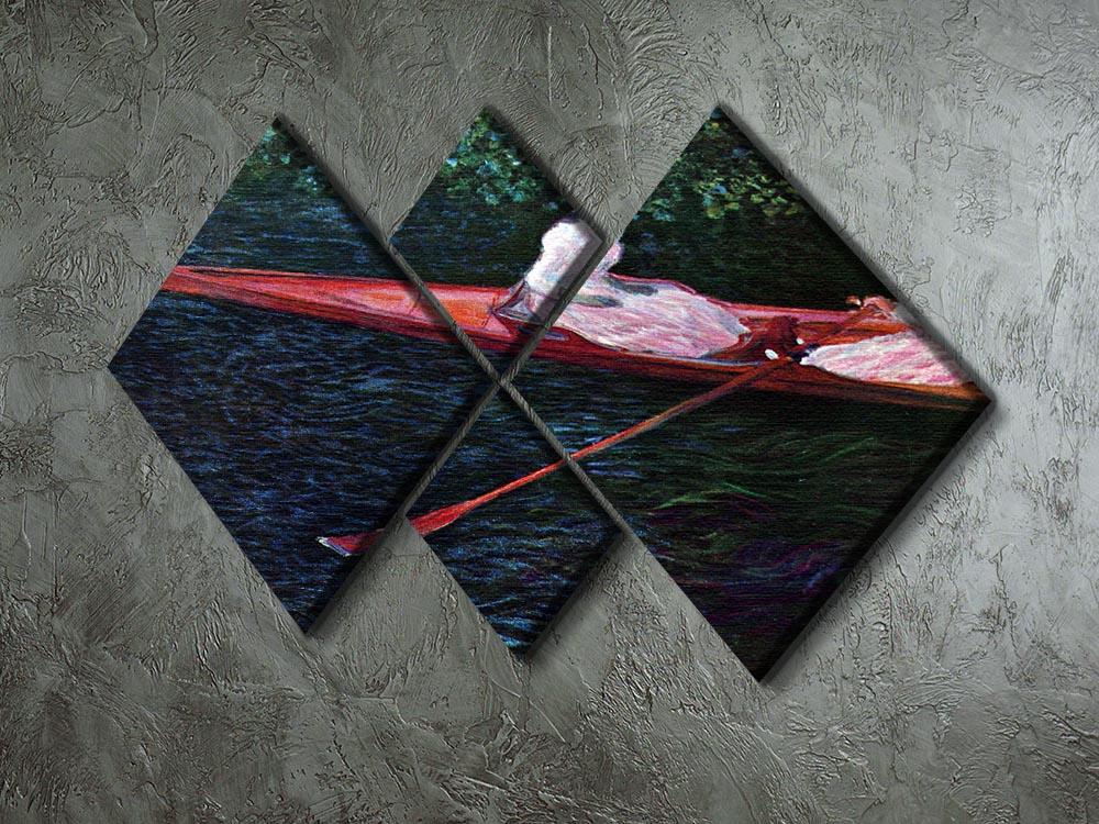 River Epte by Monet 4 Square Multi Panel Canvas - Canvas Art Rocks - 2