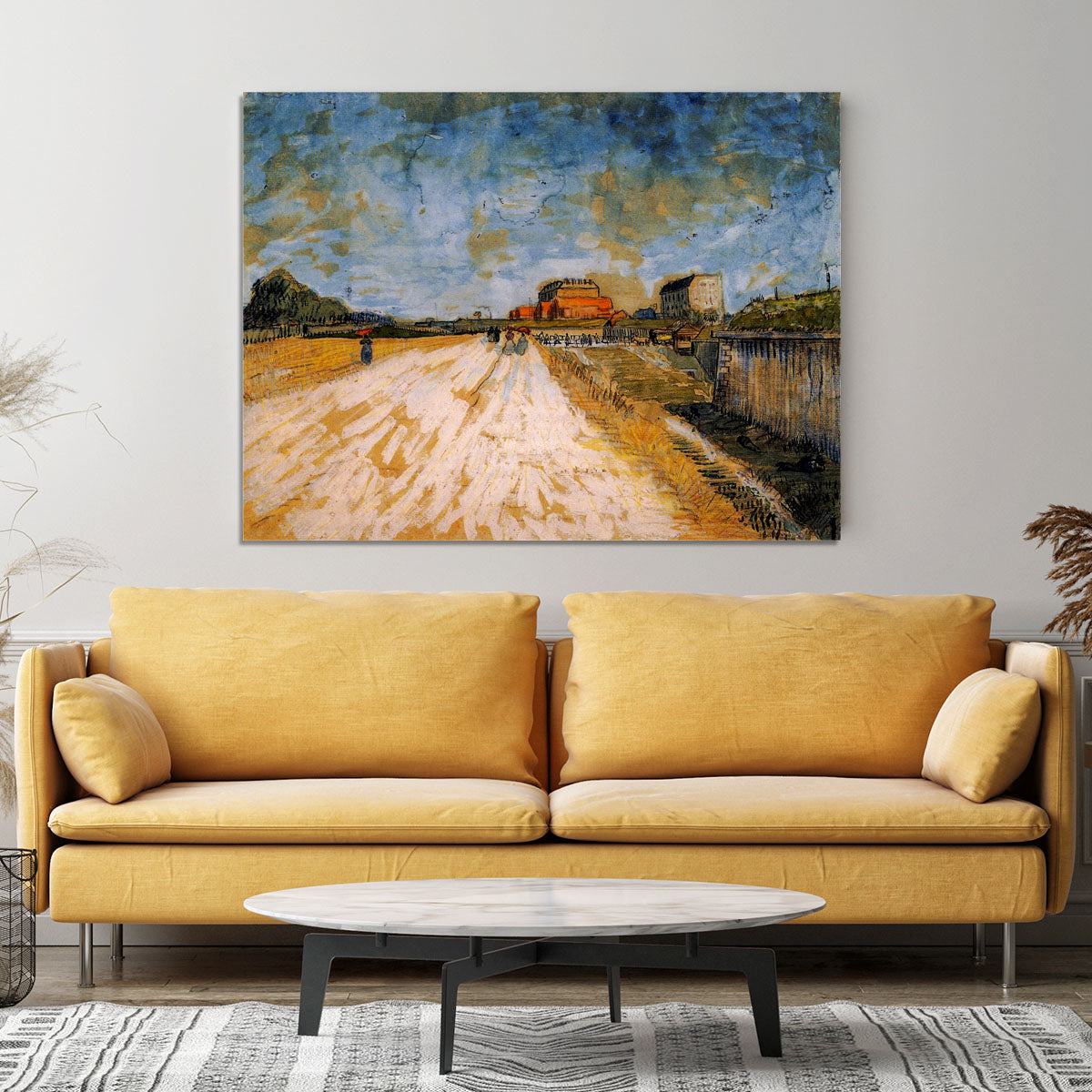 Road Running Beside the Paris Ramparts by Van Gogh Canvas Print or Poster - Canvas Art Rocks - 4