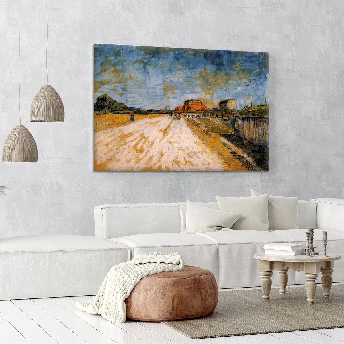 Road Running Beside the Paris Ramparts by Van Gogh Canvas Print or Poster - Canvas Art Rocks - 6