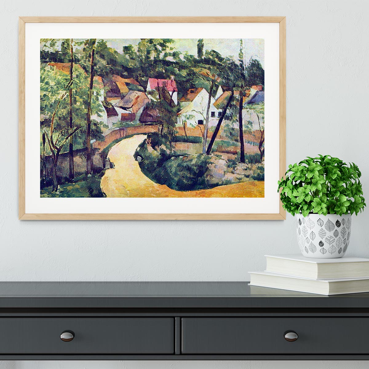 Road bend by Cezanne Framed Print - Canvas Art Rocks - 3