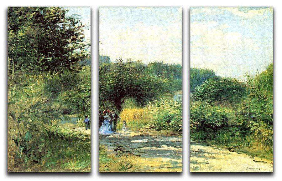 Road to Louveciennes by Renoir 3 Split Panel Canvas Print - Canvas Art Rocks - 1
