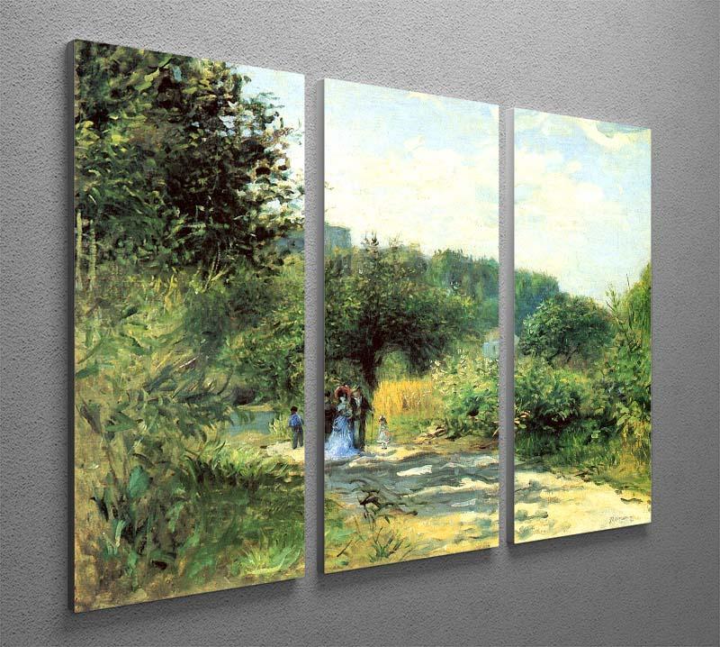 Road to Louveciennes by Renoir 3 Split Panel Canvas Print - Canvas Art Rocks - 2