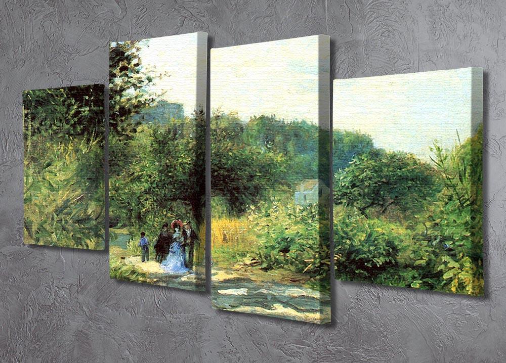 Road to Louveciennes by Renoir 4 Split Panel Canvas - Canvas Art Rocks - 2