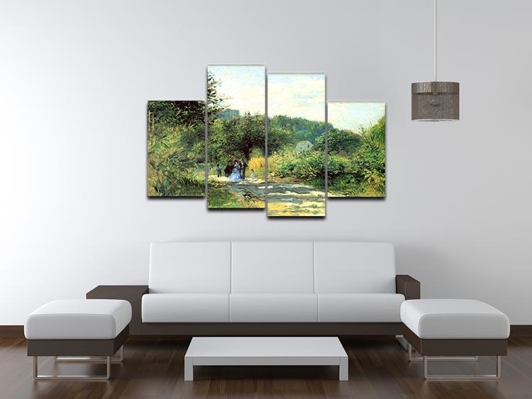 Road to Louveciennes by Renoir 4 Split Panel Canvas - Canvas Art Rocks - 3