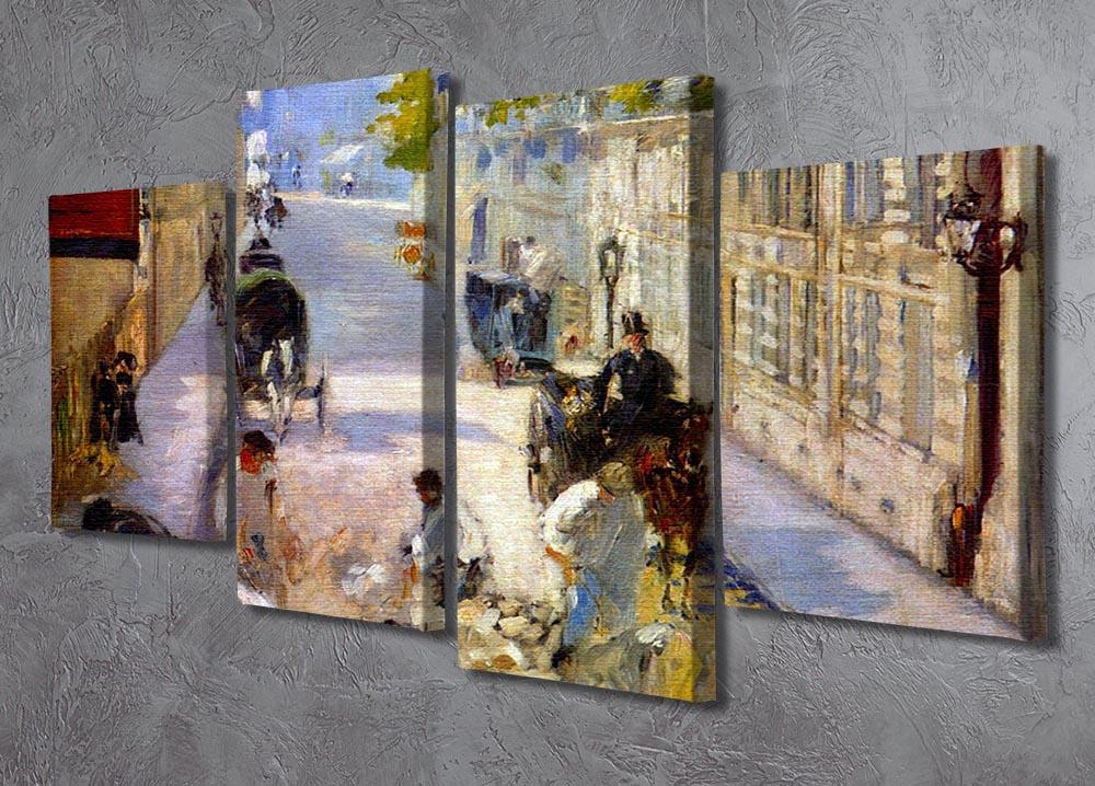 Road workers rue de Berne by Manet 4 Split Panel Canvas - Canvas Art Rocks - 2