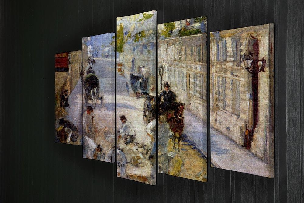 Road workers rue de Berne by Manet 5 Split Panel Canvas - Canvas Art Rocks - 2