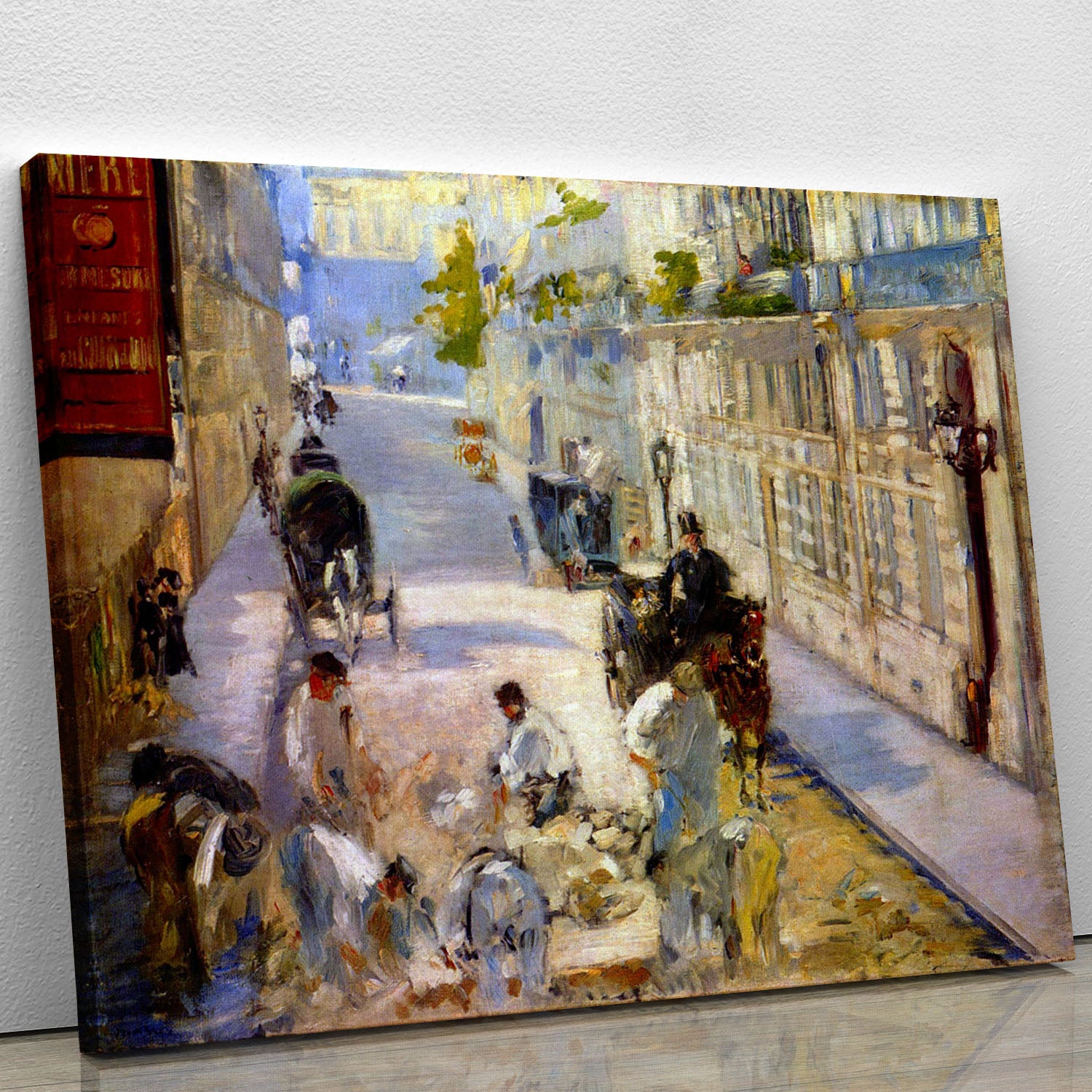 Road workers rue de Berne by Manet Canvas Print or Poster - Canvas Art Rocks - 1