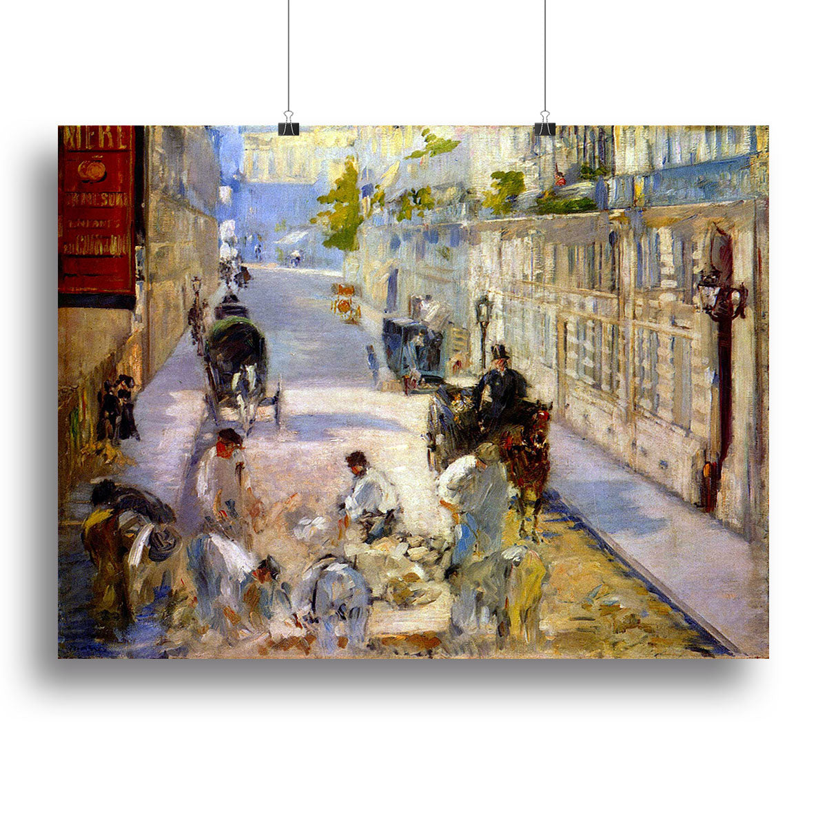Road workers rue de Berne by Manet Canvas Print or Poster - Canvas Art Rocks - 2