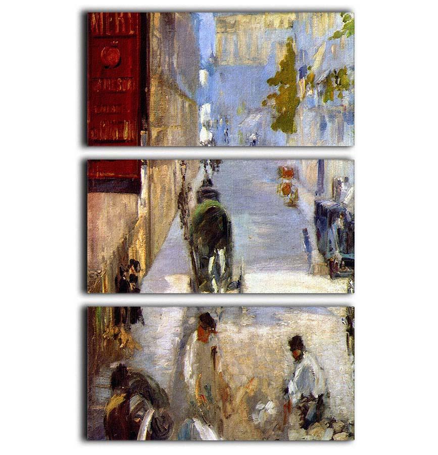 Road workers rue de Berne detail by Manet 3 Split Panel Canvas Print - Canvas Art Rocks - 1