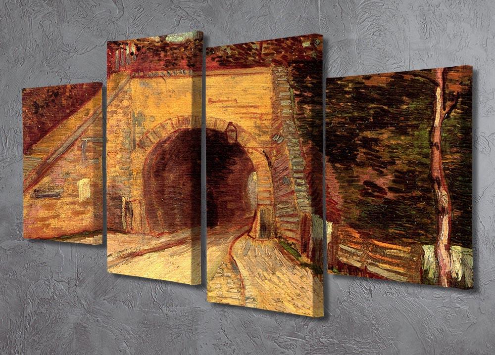 Roadway with Underpass The Viaduct by Van Gogh 4 Split Panel Canvas - Canvas Art Rocks - 2