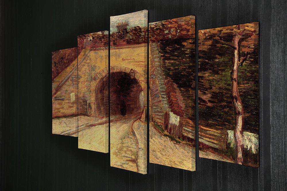 Roadway with Underpass The Viaduct by Van Gogh 5 Split Panel Canvas - Canvas Art Rocks - 2