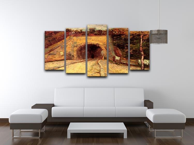 Roadway with Underpass The Viaduct by Van Gogh 5 Split Panel Canvas - Canvas Art Rocks - 3