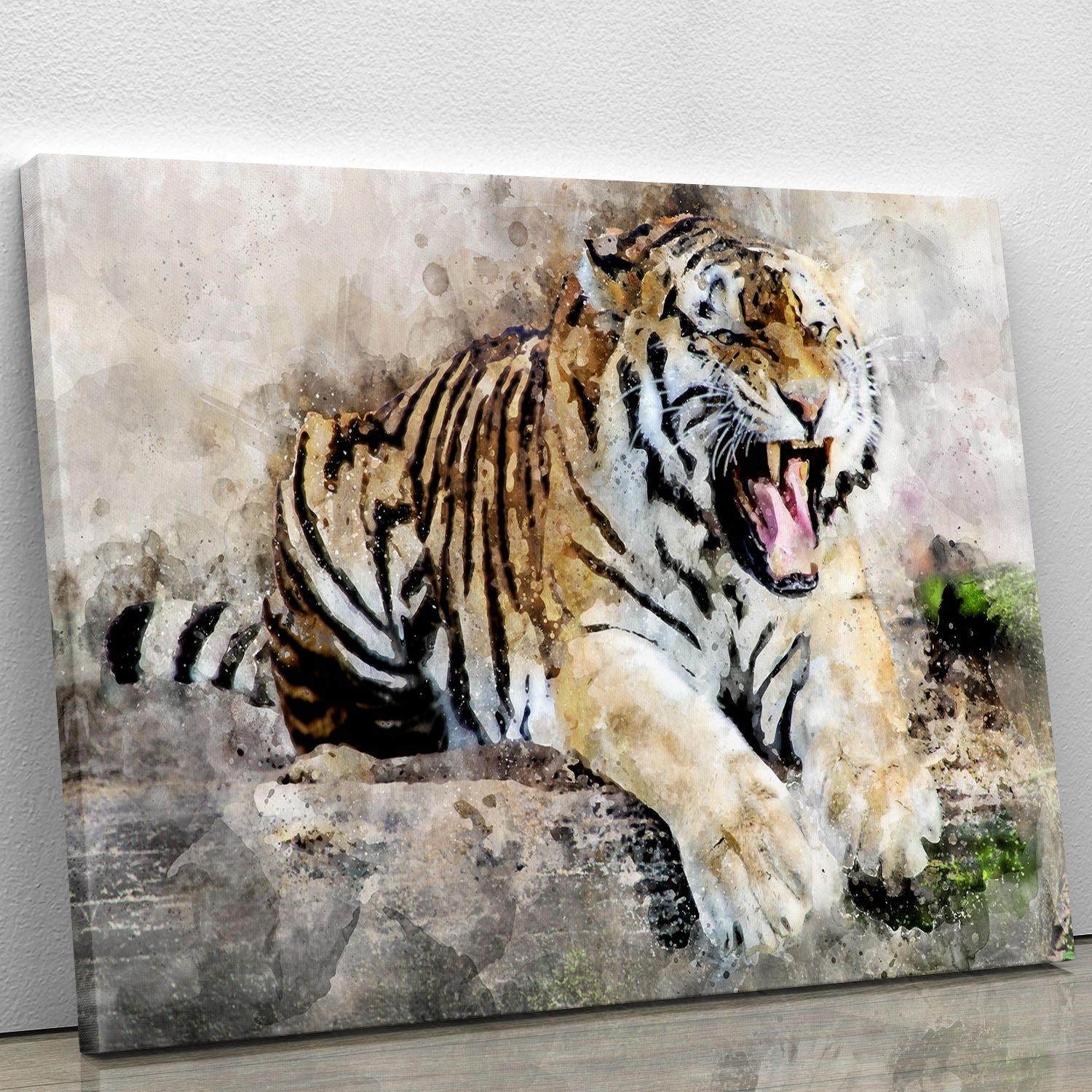 Roaring Tiger Canvas Print or Poster - Canvas Art Rocks - 1