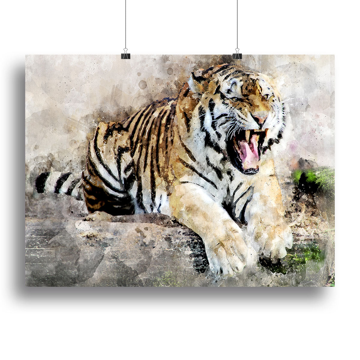 Roaring Tiger Canvas Print or Poster - Canvas Art Rocks - 2