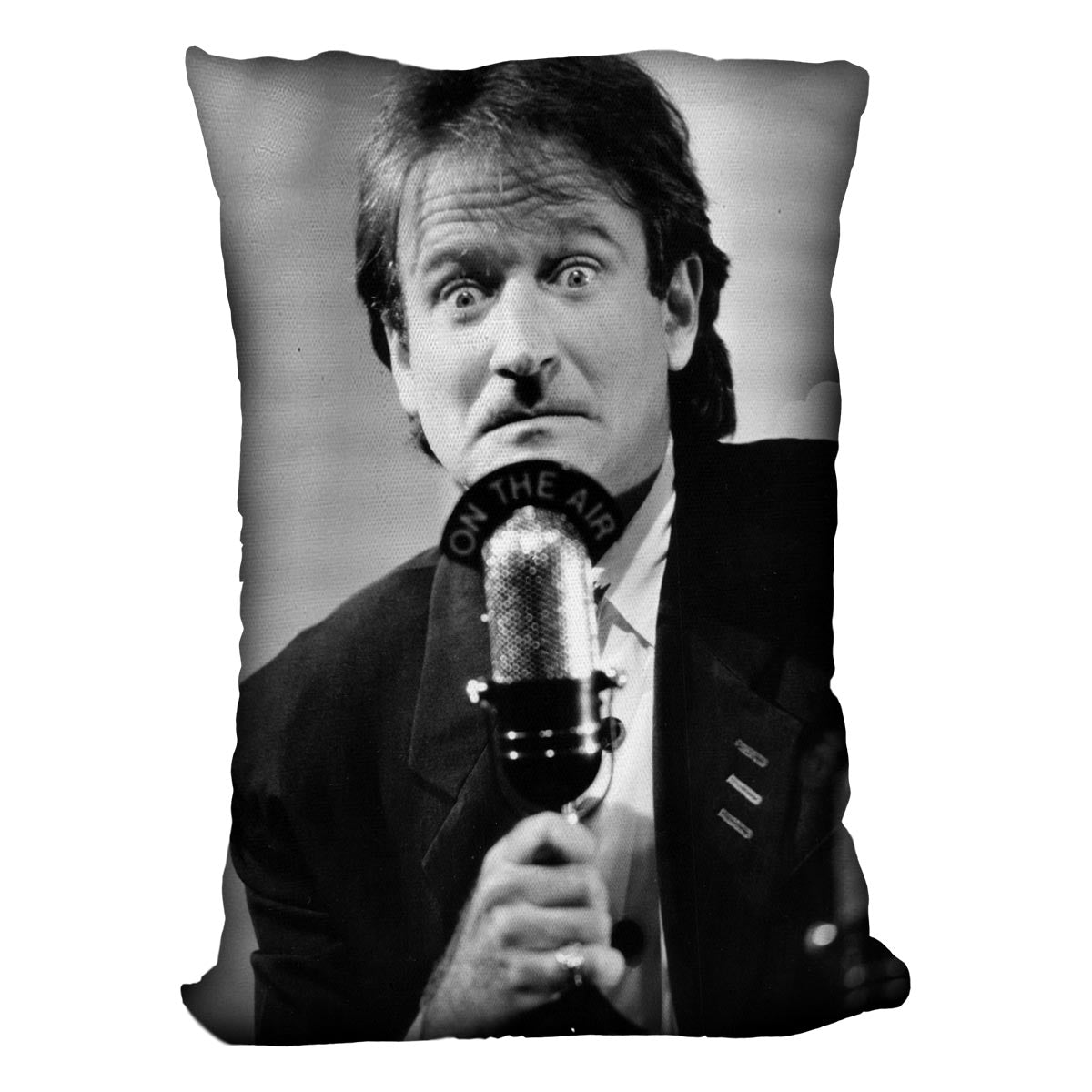 Robin Williams at the microphone Cushion