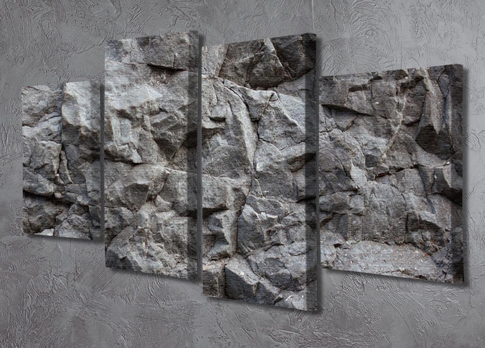 Rock texture background 4 Split Panel Canvas - Canvas Art Rocks - 2
