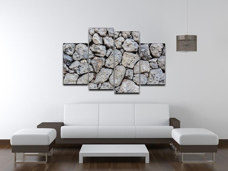 Rock wall texture 4 Split Panel Canvas - Canvas Art Rocks - 3
