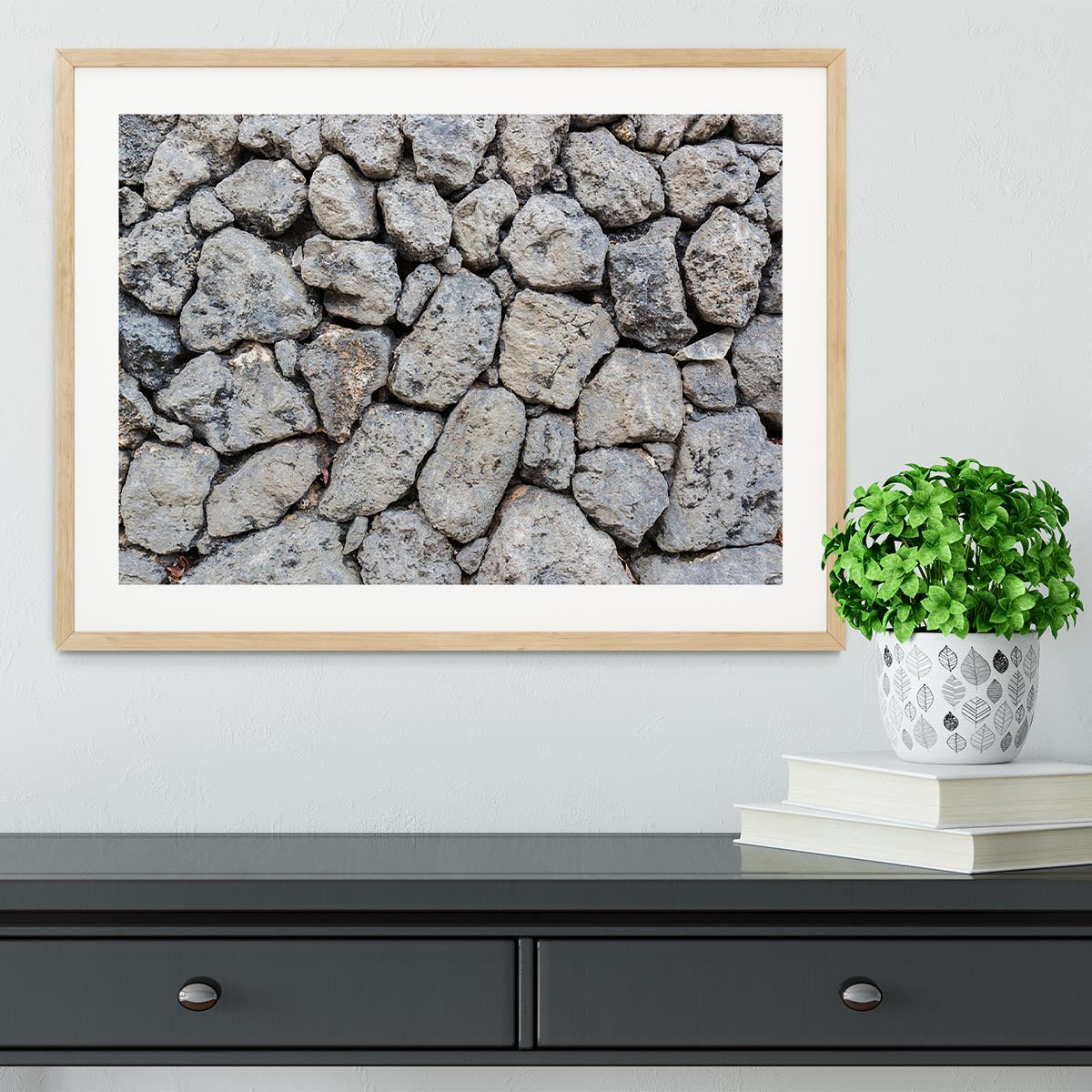 Rock wall texture Framed Print - Canvas Art Rocks - 3
