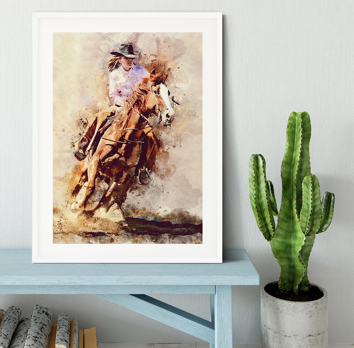 Rodeo Painting Framed Print - Canvas Art Rocks - 5