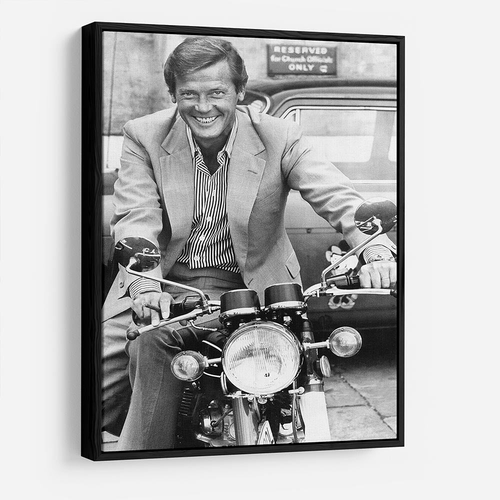 Roger Moore on a motorbike HD Metal Print - Canvas Art Rocks - 6