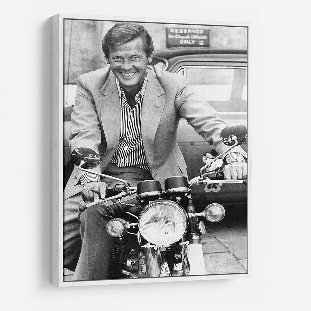 Roger Moore on a motorbike HD Metal Print - Canvas Art Rocks - 7