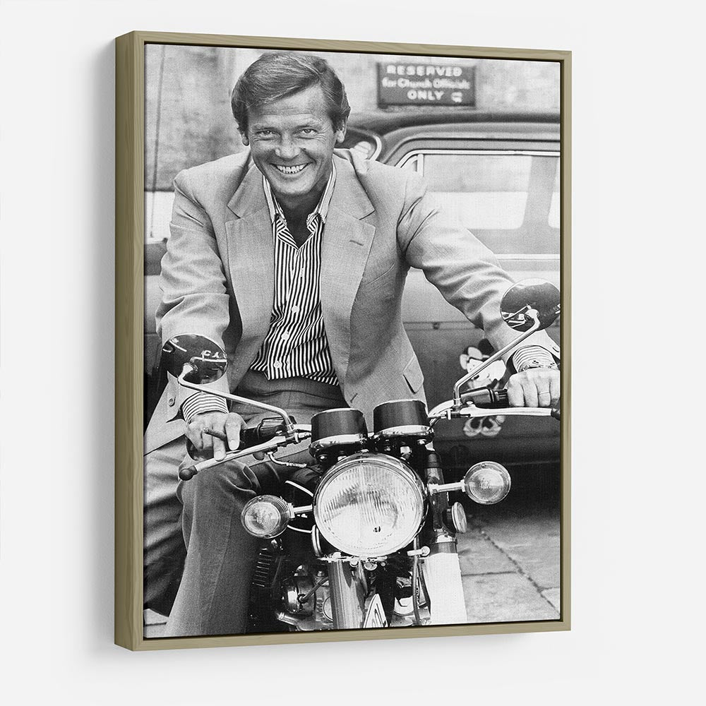 Roger Moore on a motorbike HD Metal Print - Canvas Art Rocks - 8