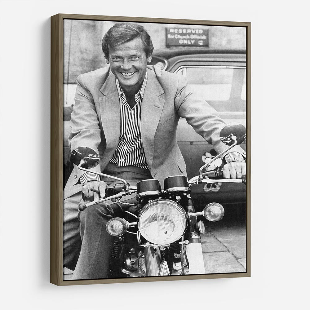 Roger Moore on a motorbike HD Metal Print - Canvas Art Rocks - 10