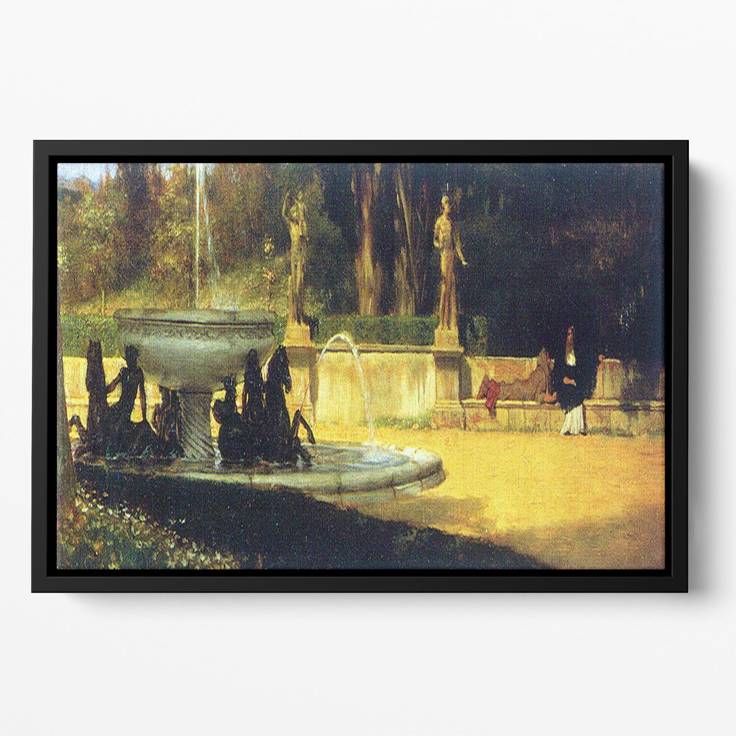 Roman Garden by Alma Tadema Floating Framed Canvas - Canvas Art Rocks - 2