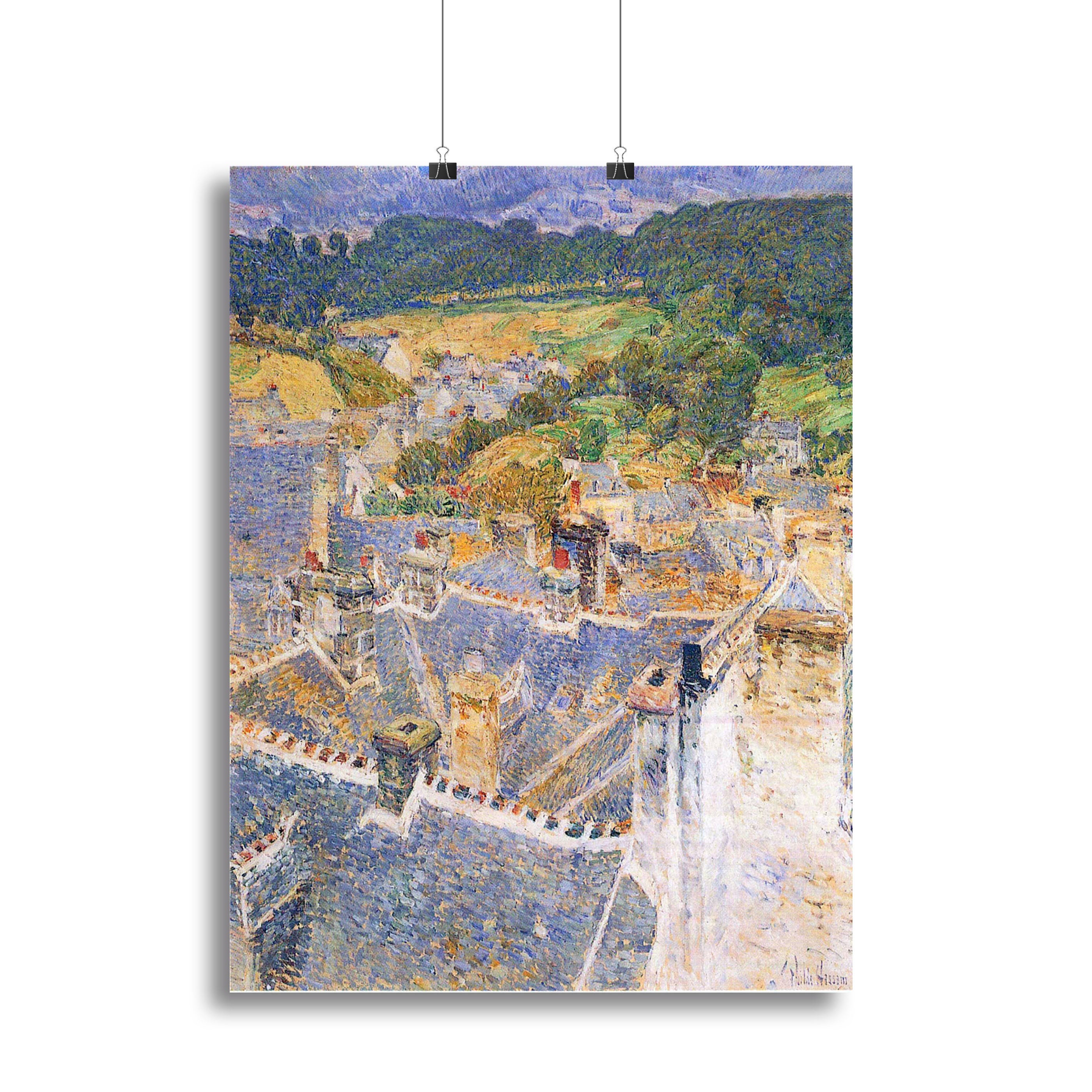 Roofs Pont-Aven by Hassam Canvas Print or Poster - Canvas Art Rocks - 2
