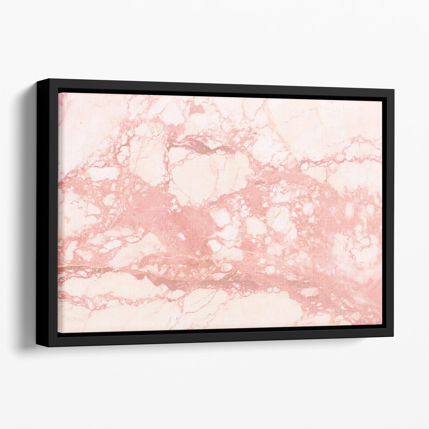Rose Gold Marble Floating Framed Canvas - Canvas Art Rocks - 1