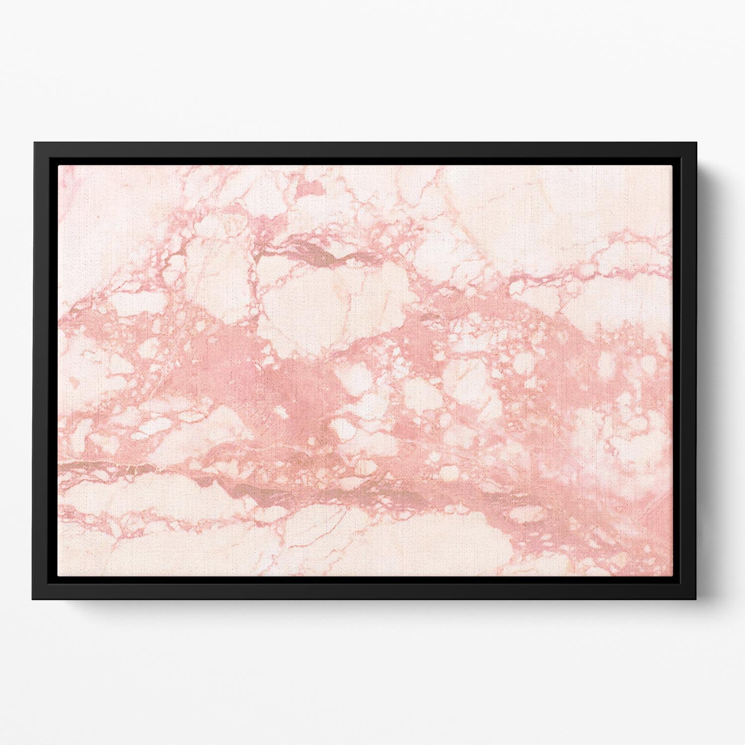 Rose Gold Marble Floating Framed Canvas - Canvas Art Rocks - 2