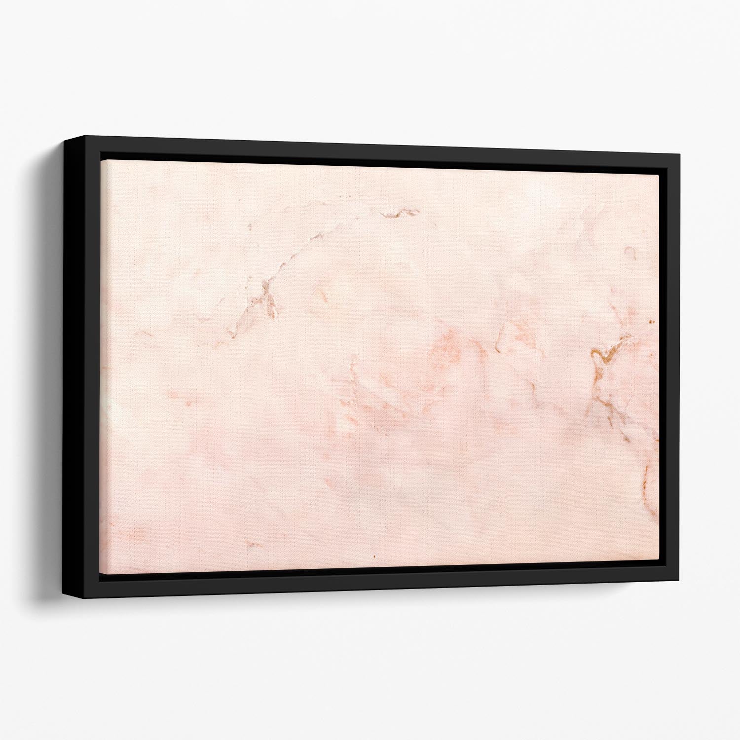 Rose Gold Minimal Marble Floating Framed Canvas - Canvas Art Rocks - 1