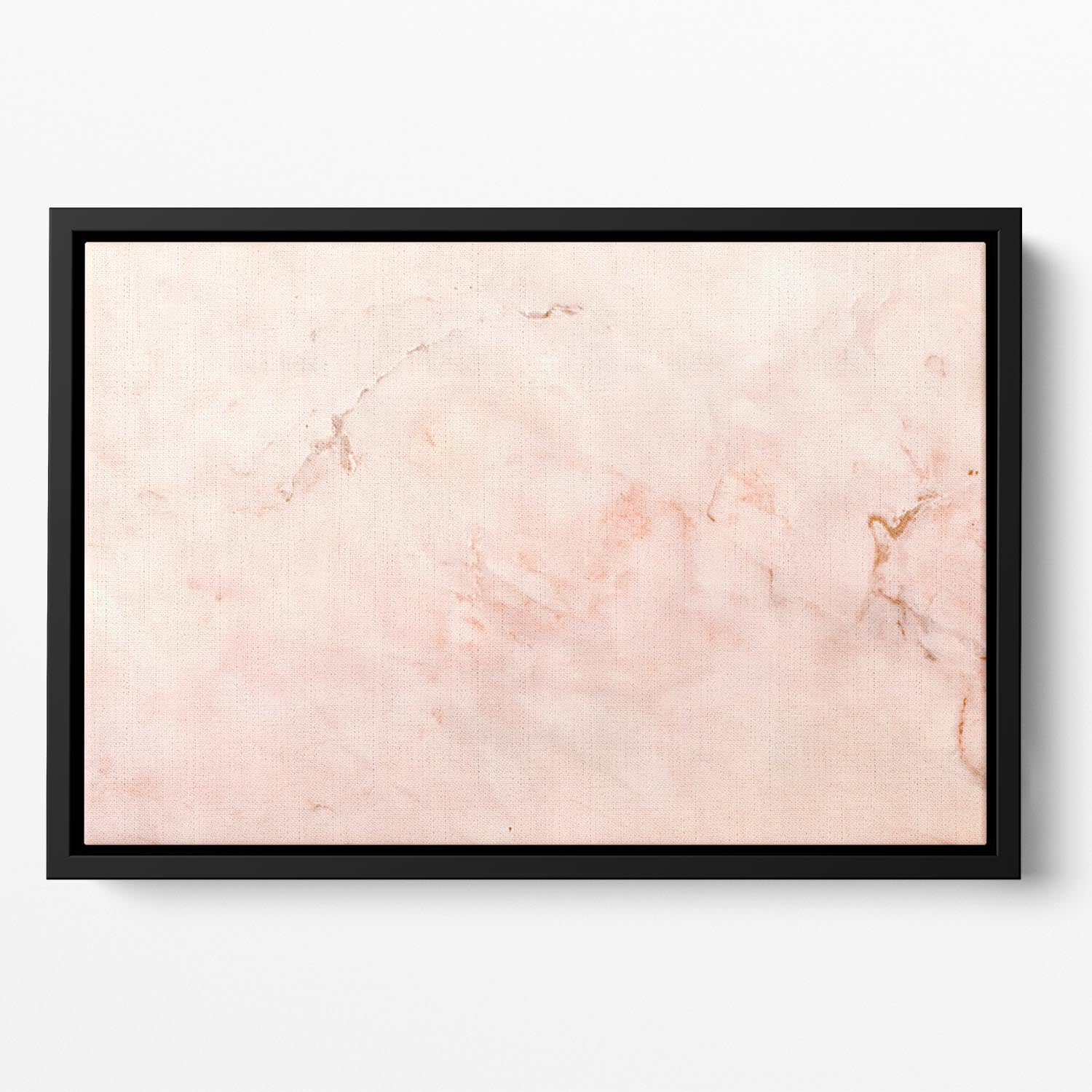 Rose Gold Minimal Marble Floating Framed Canvas - Canvas Art Rocks - 2