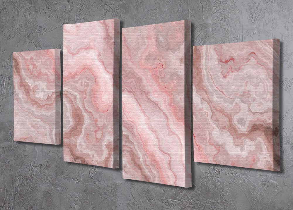 Rose Marble 4 Split Panel Canvas - Canvas Art Rocks - 2