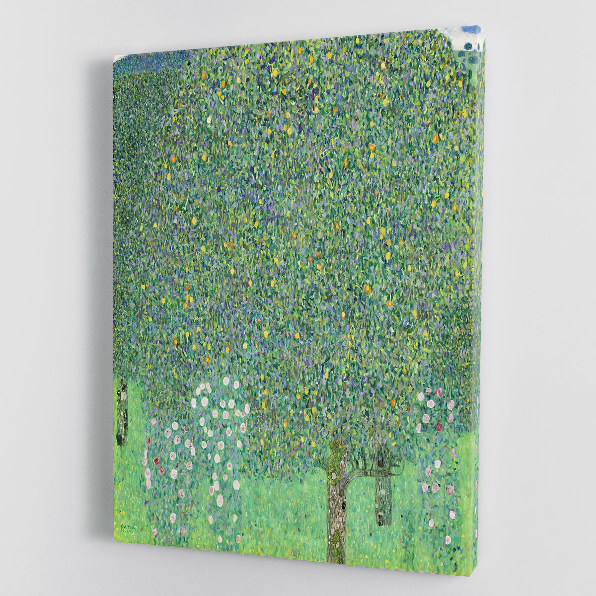 Rose bushes under the Trees by Klimt Canvas Print or Poster - Canvas Art Rocks - 1