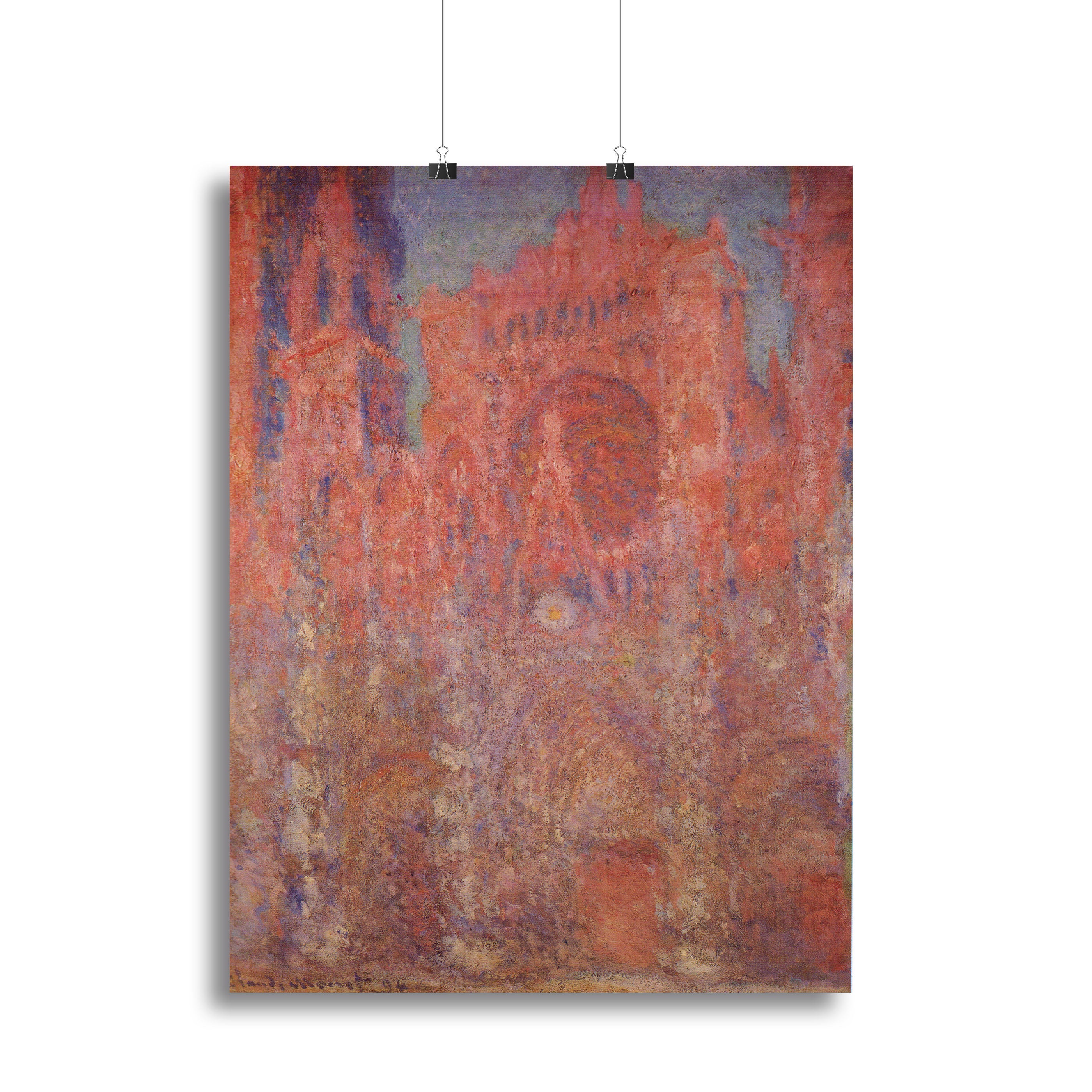 Rouen Cathedral Facade by Monet Canvas Print or Poster - Canvas Art Rocks - 2