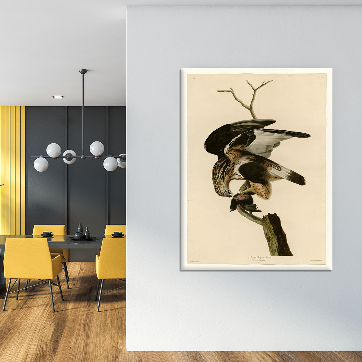 Rough legged Falcon by Audubon Canvas Print or Poster - Canvas Art Rocks - 4