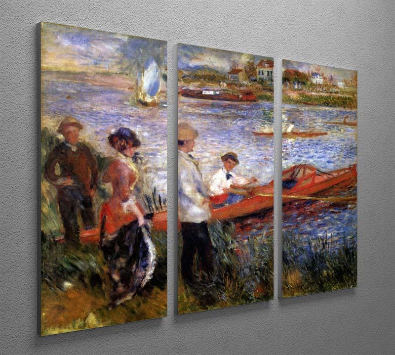 Rowers from Chatou by Renoir 3 Split Panel Canvas Print - Canvas Art Rocks - 2