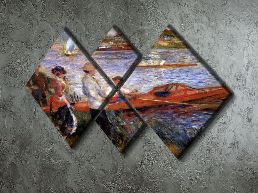 Rowers from Chatou by Renoir 4 Square Multi Panel Canvas - Canvas Art Rocks - 2