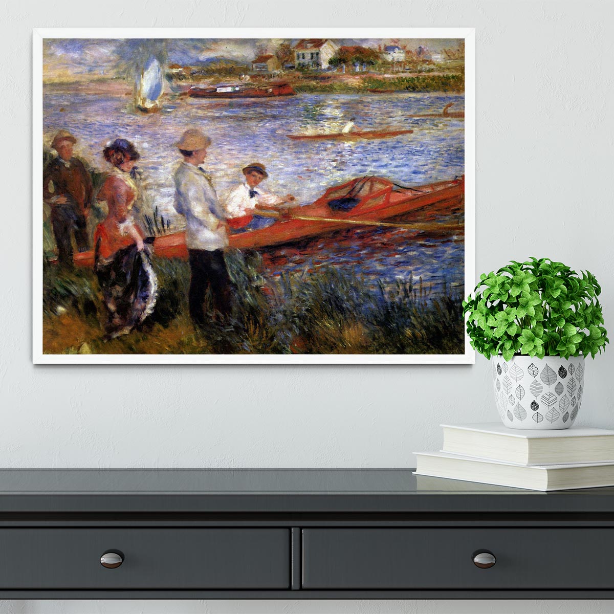 Rowers from Chatou by Renoir Framed Print - Canvas Art Rocks -6