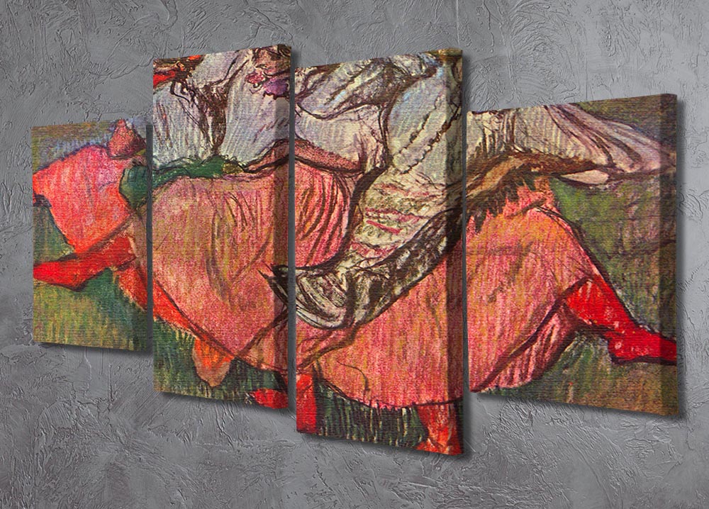 Russian Dancers by Degas 4 Split Panel Canvas - Canvas Art Rocks - 2