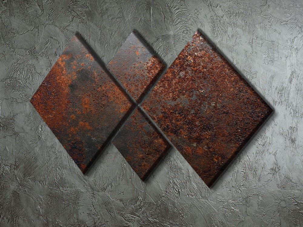 Rusted metal background 4 Square Multi Panel Canvas  - Canvas Art Rocks - 2