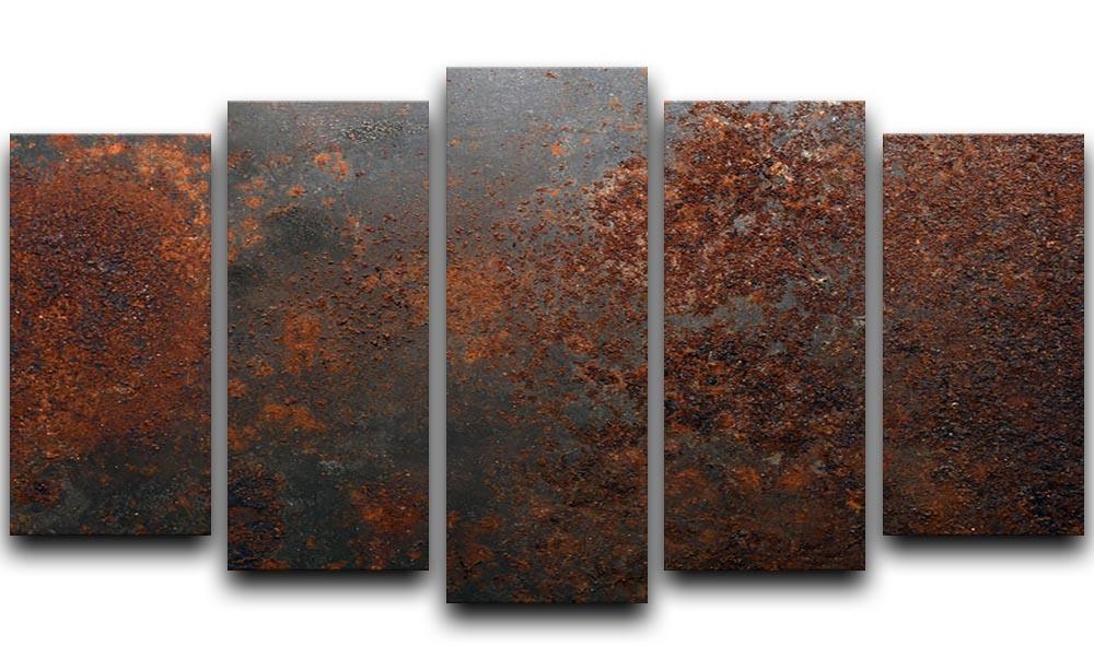 Rusted metal background 5 Split Panel Canvas  - Canvas Art Rocks - 1