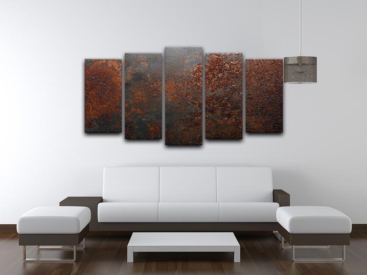 Rusted metal background 5 Split Panel Canvas  - Canvas Art Rocks - 3
