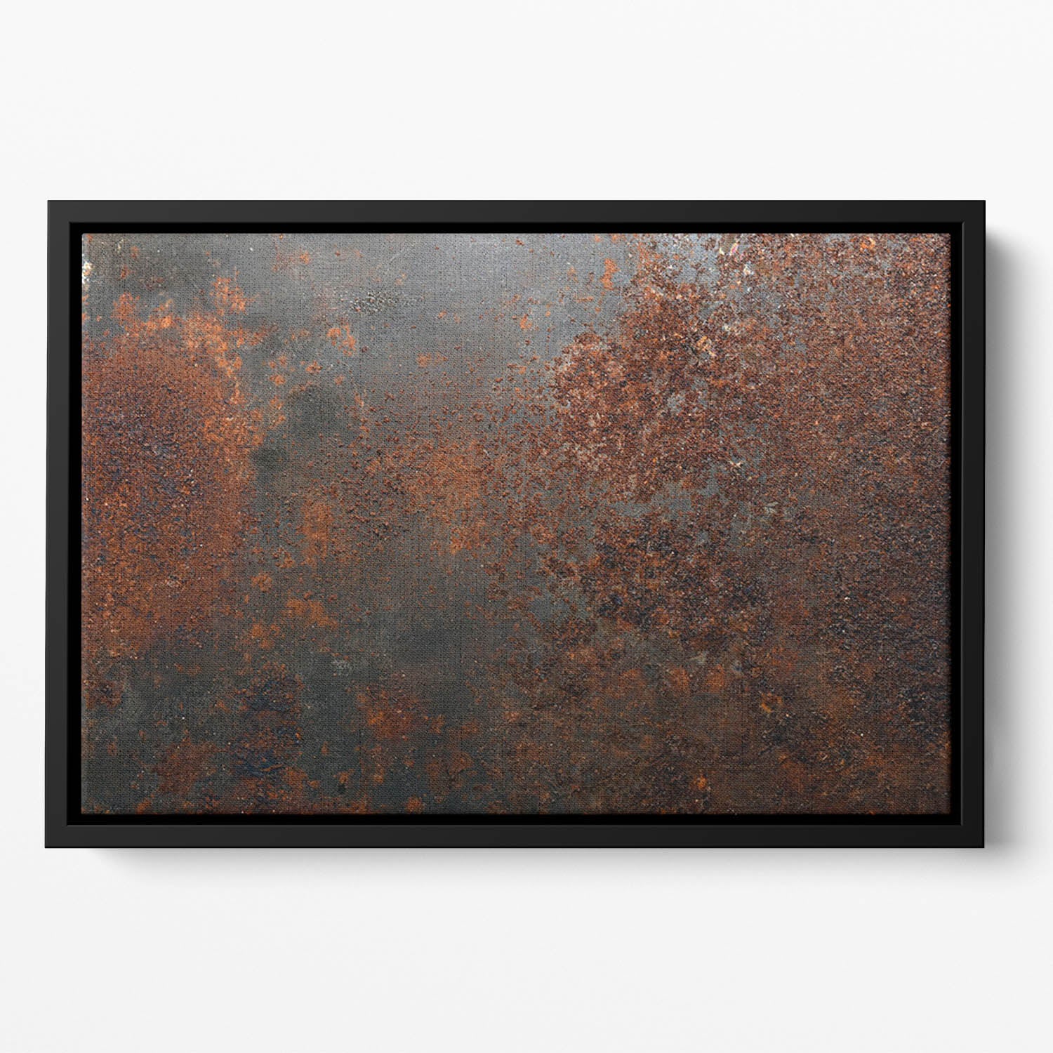 Rusted metal background Floating Framed Canvas