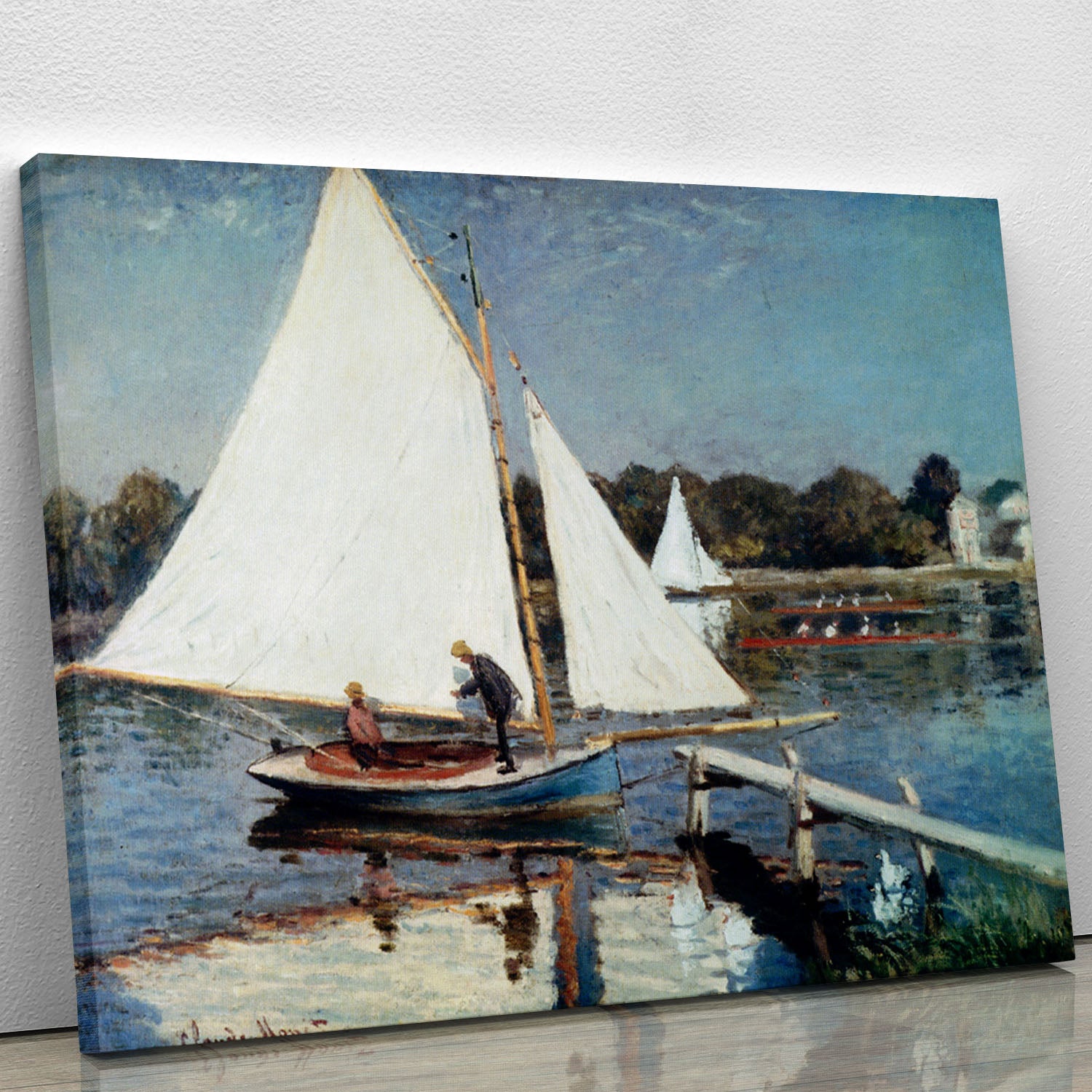 Sailing At Argenteuil 2 by Monet Canvas Print or Poster - Canvas Art Rocks - 1